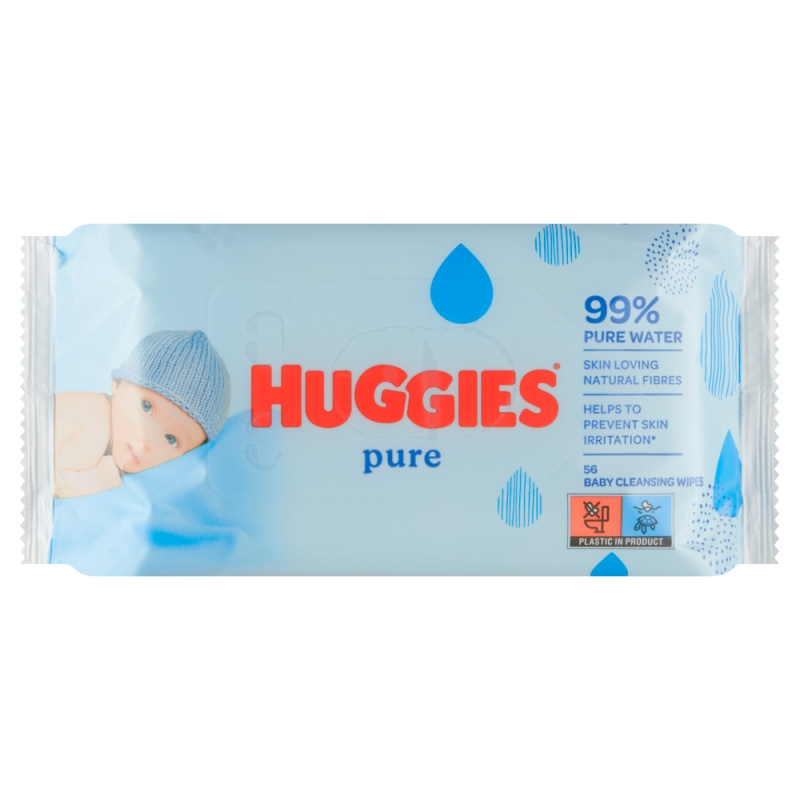 Huggies Pure čisticí ubrousky pro děti od narození 56 ks
