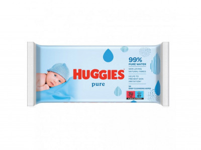 Huggies Pure čisticí ubrousky pro děti od narození 56 ks