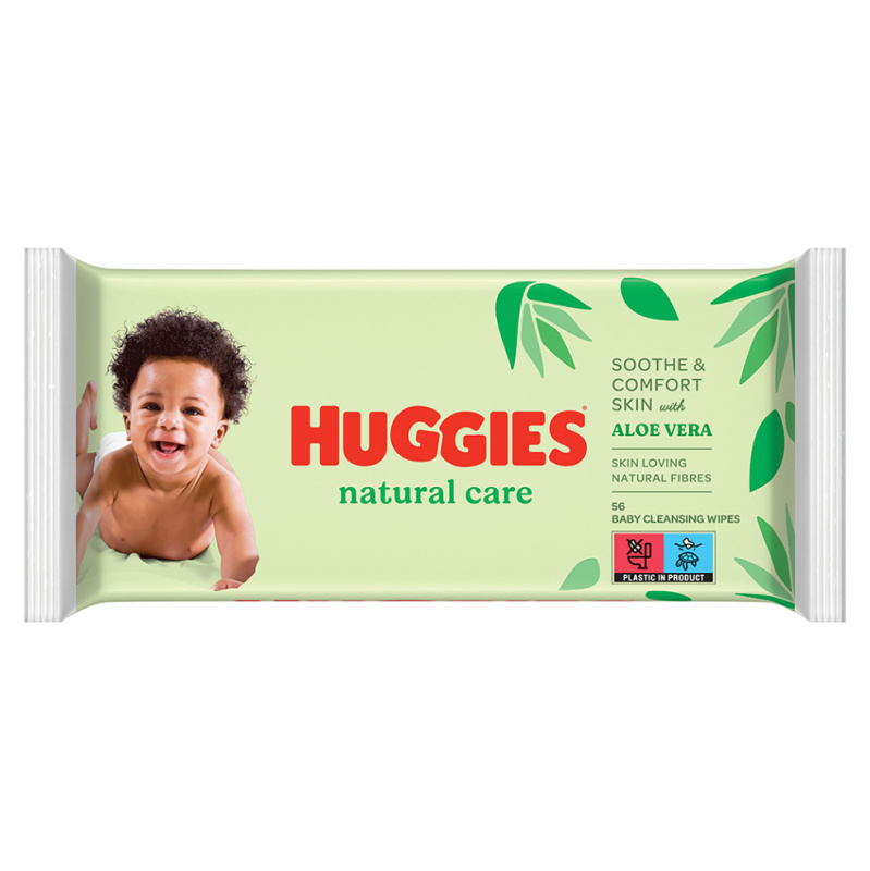 Huggies Natural Care čisticí ubrousky s aloe vera 56 ks