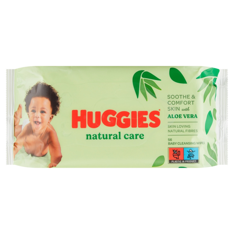 Huggies Natural Care čisticí ubrousky s aloe vera 56 ks