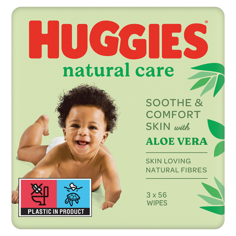 Huggies Natural Care čisticí ubrousky 3x56 ks