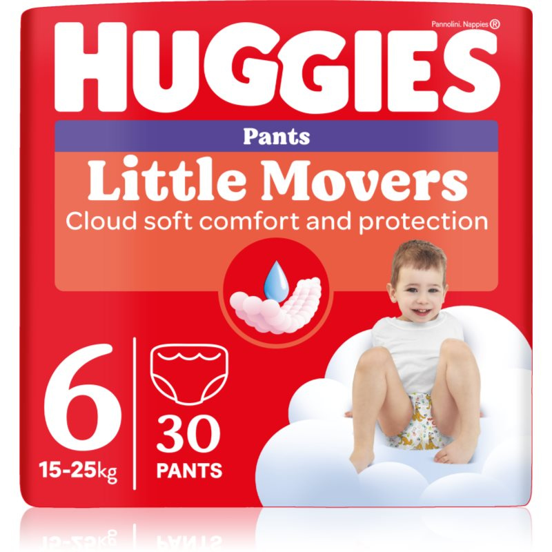 Huggies Little Movers Pants jednorázové plenkové kalhotky 15-25 kg 30 ks