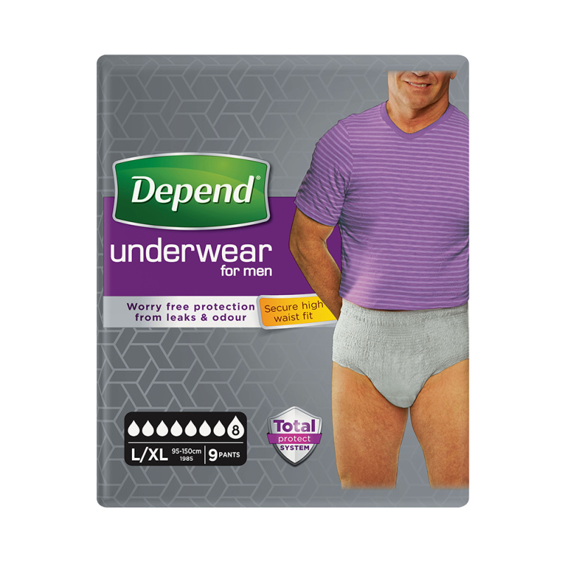 Depend Super pro muže L/XL natahovací kalhotky 9 ks