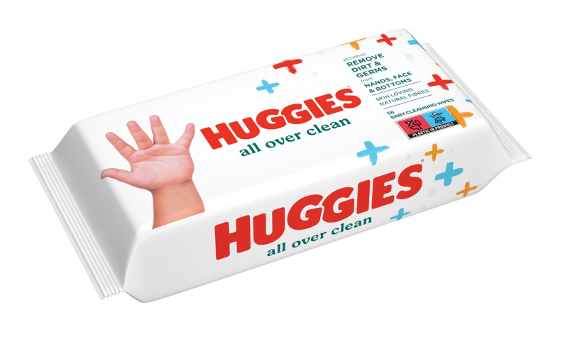 Huggies All Over Clean čisticí ubrousky pro děti 56 ks