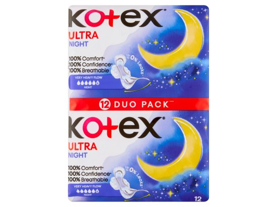Kotex Ultra Comfort Night vložky 12 ks