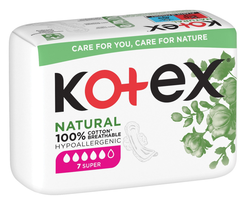 Kotex Natural Super vložky 7 ks