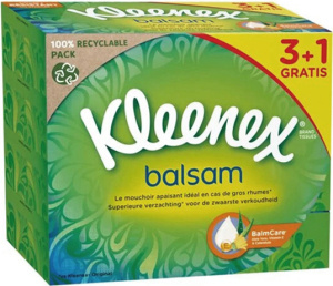 Kleenex Balsam Box papírové kapesníky 4x64 ks