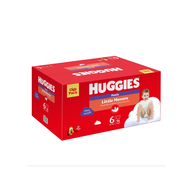 Huggies® Little Movers Pants box plenkové kalhotky 6 (15–25 kg)