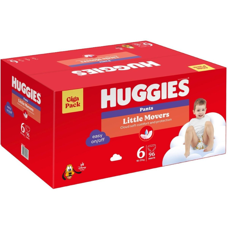 Huggies® Little Movers Pants box plenkové kalhotky 6 (15–25 kg)