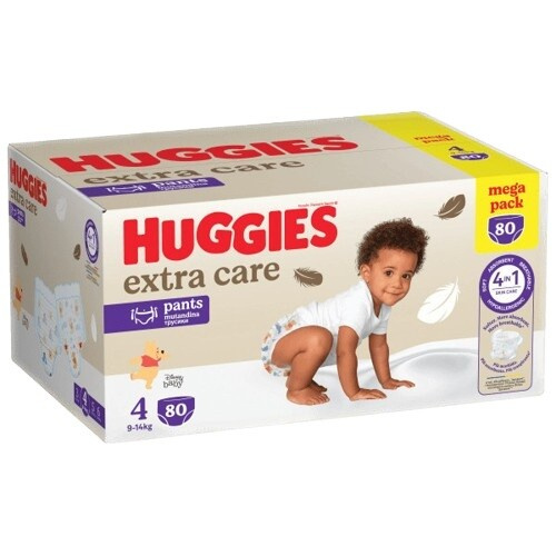 HUGGIES Dětské plenky Extra Care Pants 4 BOX 9-14 kg 80 kusů
