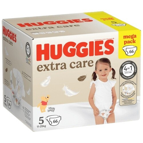 Huggies Extra Care 5 11–25 kg dětské pleny 66 ks