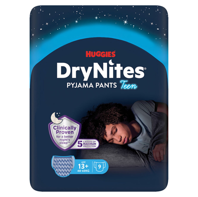DRY NITES® Natahovací kalhotky pro chlapce od 13+ let 9 kusů