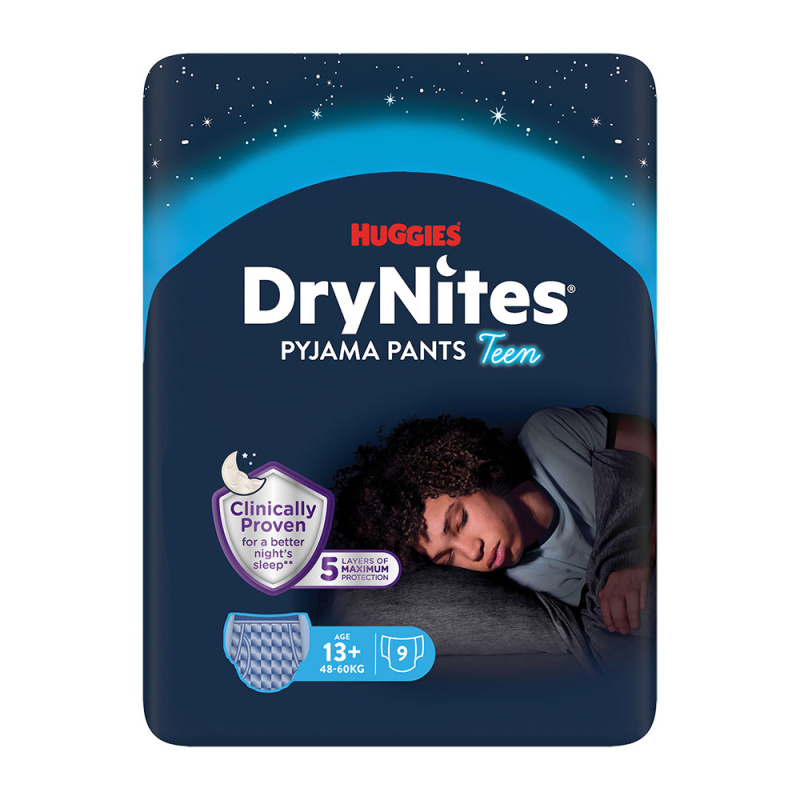 DRY NITES® Natahovací kalhotky pro chlapce od 13+ let 9 kusů