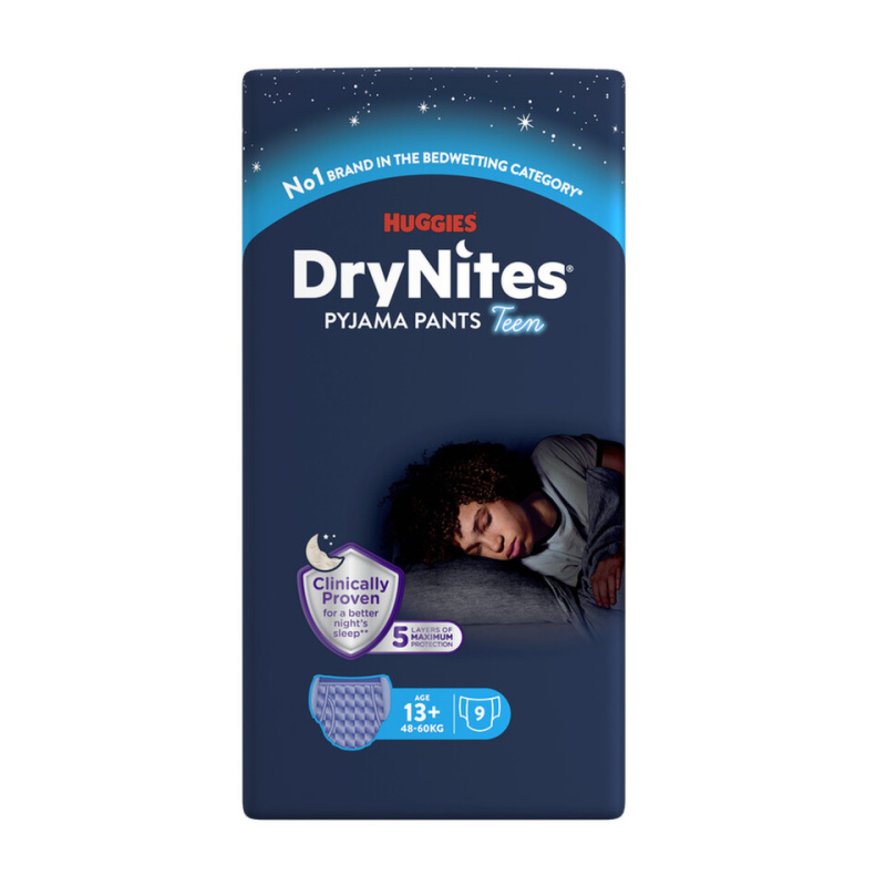DRY NITES® Natahovací kalhotky pro chlapce od 13+ let 9 kusů