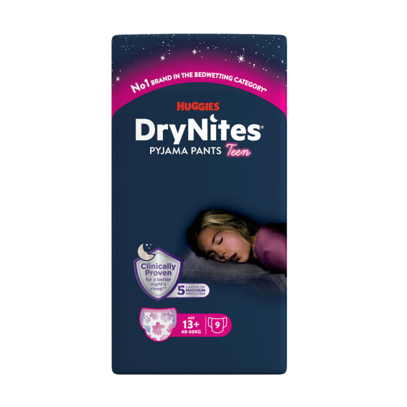 DRY NITES® Natahovací kalhotky pro dívky od 13+ let 9 kusů