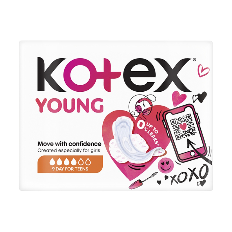 Kotex Young Day vložky 9 ks