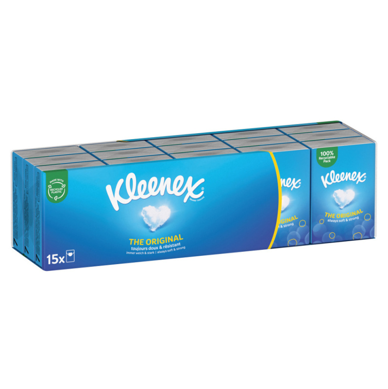 Kleenex Original Mini - papírové kapesníčky - 4vrstvé, 15 x 7 ks