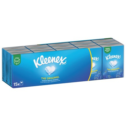 Kleenex Original Mini - papírové kapesníčky - 4vrstvé, 15 x 7 ks