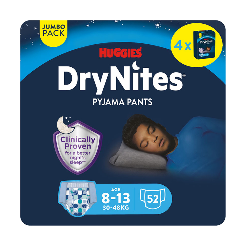 DRY NITES® Jumbo Natahovací kalhotky pro chlapce 8-13 let 52 kusů