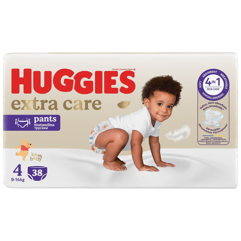 Huggies® Extra Care plenkové kalhotky 4 (9–14 kg)