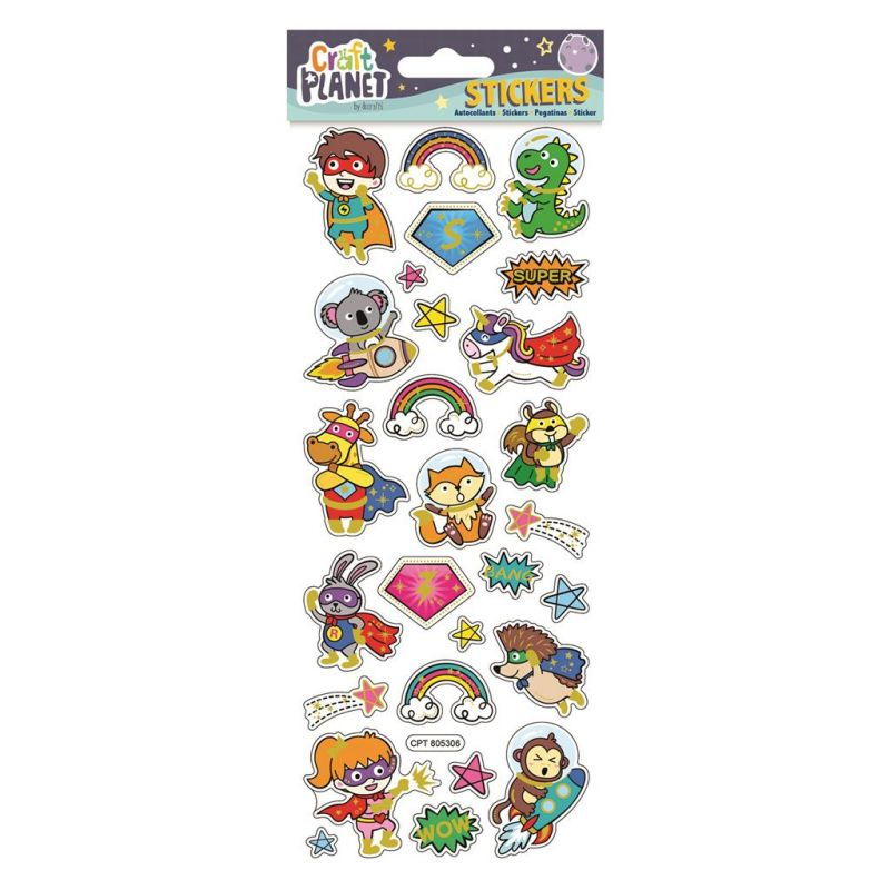 Samolepky 10x23cm - Zvířátka superhrdinové