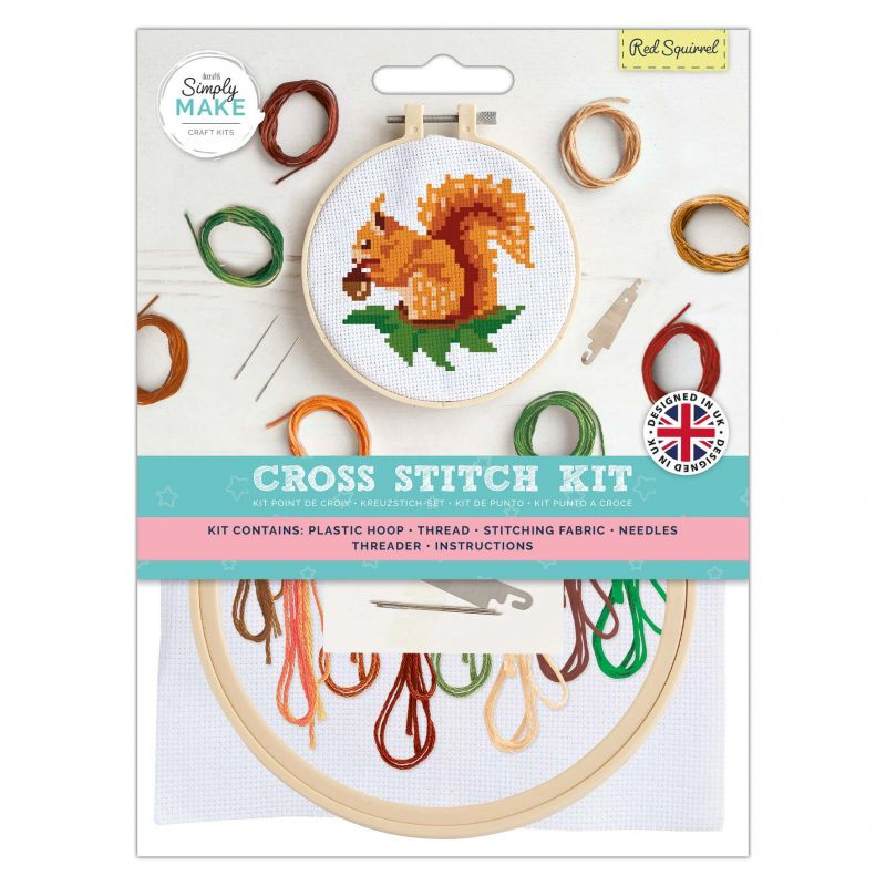 Kreativní sada na vyšívání - Veverka
