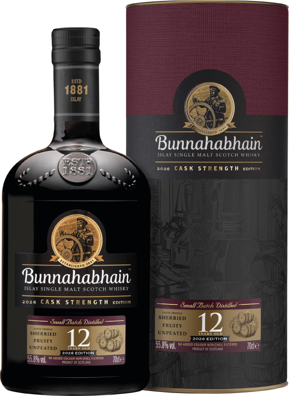 Bunnahabhain 12 letá Cask Strength 2026 Edition 55,8% 0,7l
