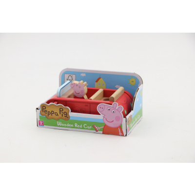 CHARACTER Prasátko Peppa Dřevěné auto