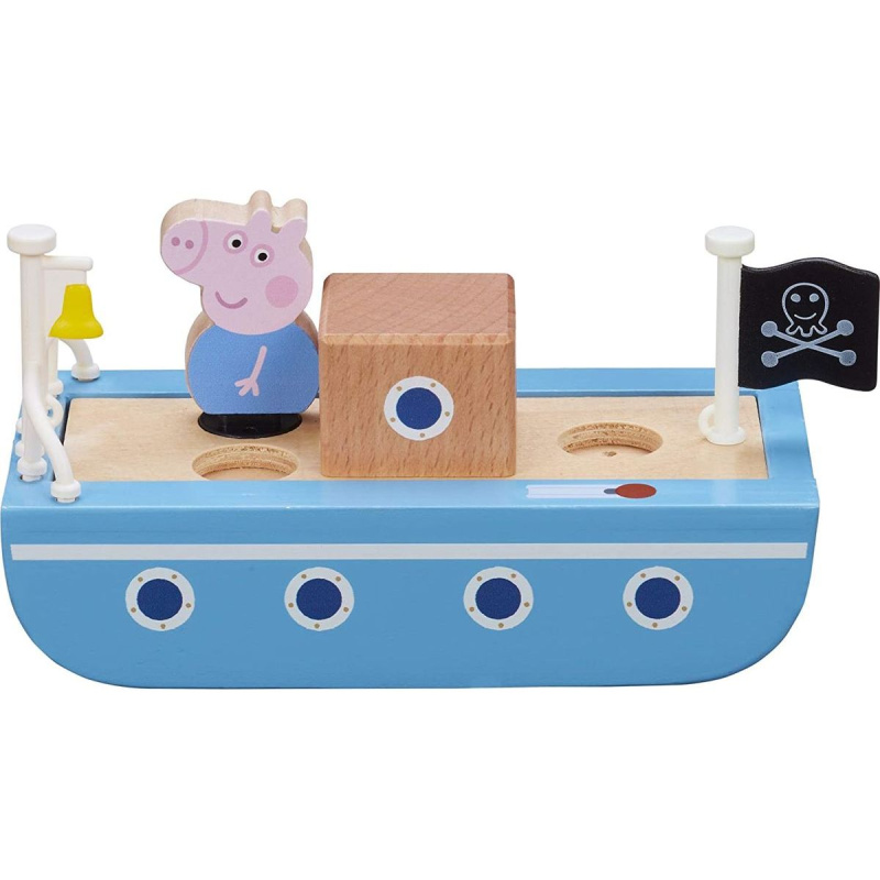 Peppa Pig dřevěná loď a figurka George