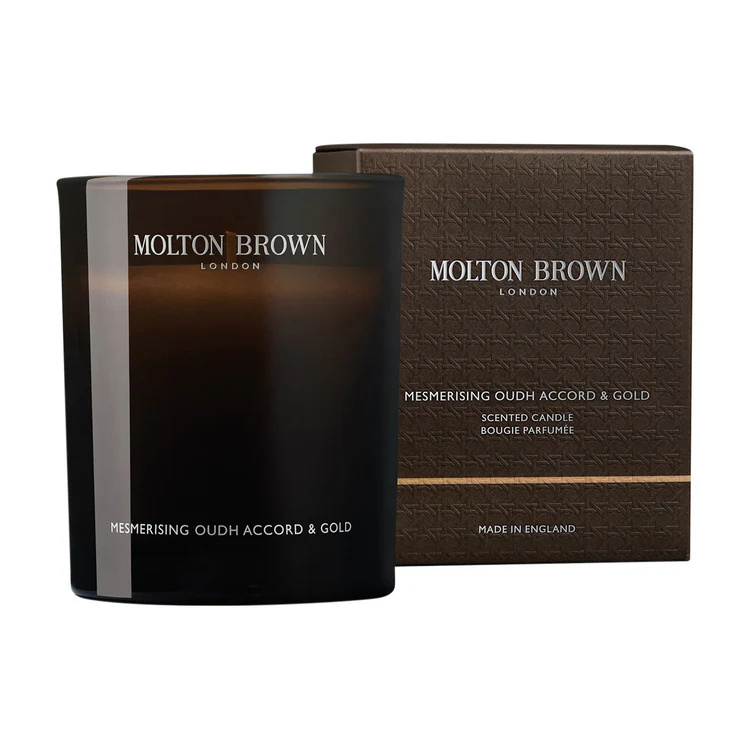 Molton Brown Mesmerising Oudh Accord & Gold Candle vonná svíčka 190 g