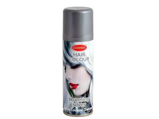 Barevný vlasový sprej stříbrný 125ml