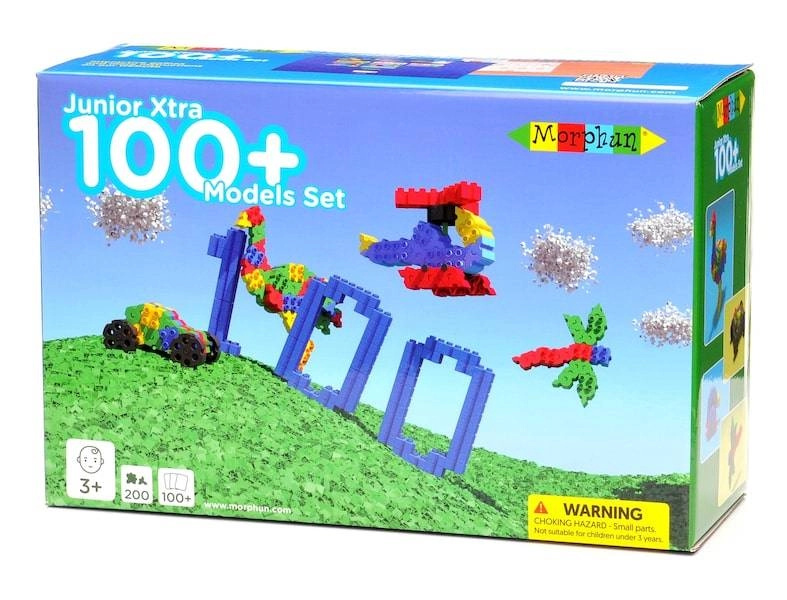 Stavebnice Morphun Junior Xtra – 100 modelů, 200 dílků