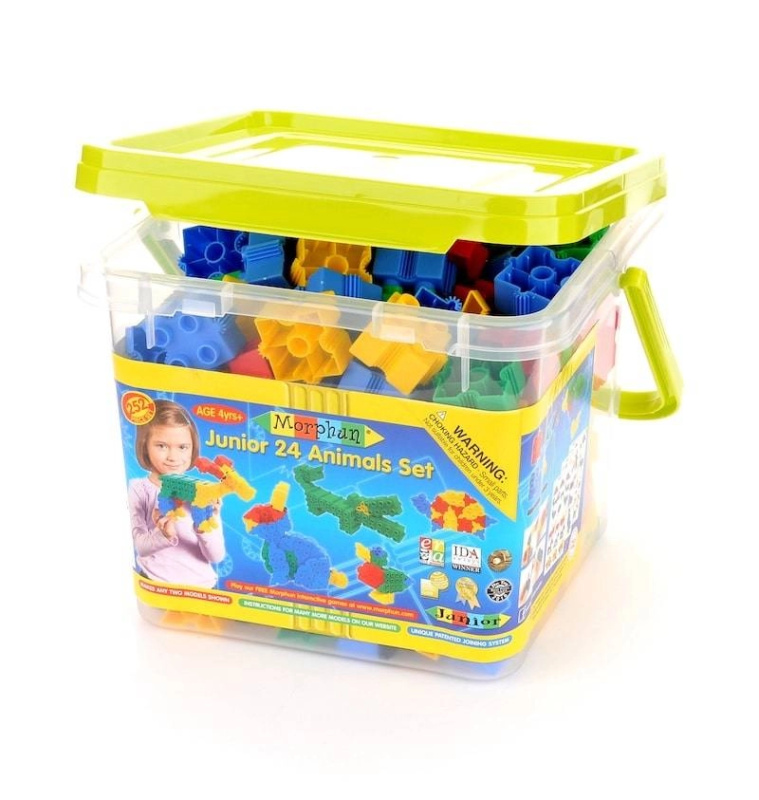 Konstrukční kostky Morphun Junior 24 Zvířátek 252 ks