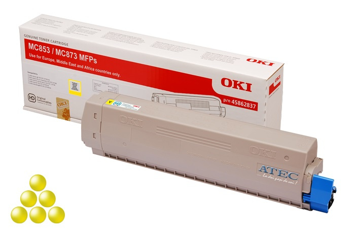 Toner OKI 45862837 - žlutá