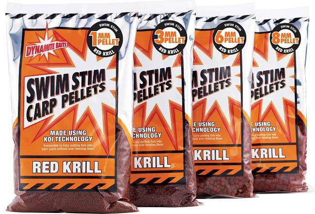 Dynamite baits pellets swimstim red krill 900g -6mm