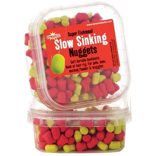 Dynamite baits super fishmeal slow sinking nuggets - yellow red