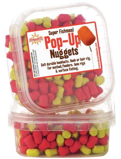 Dynamite baits pop up nuggets super fishmeal - yellow red