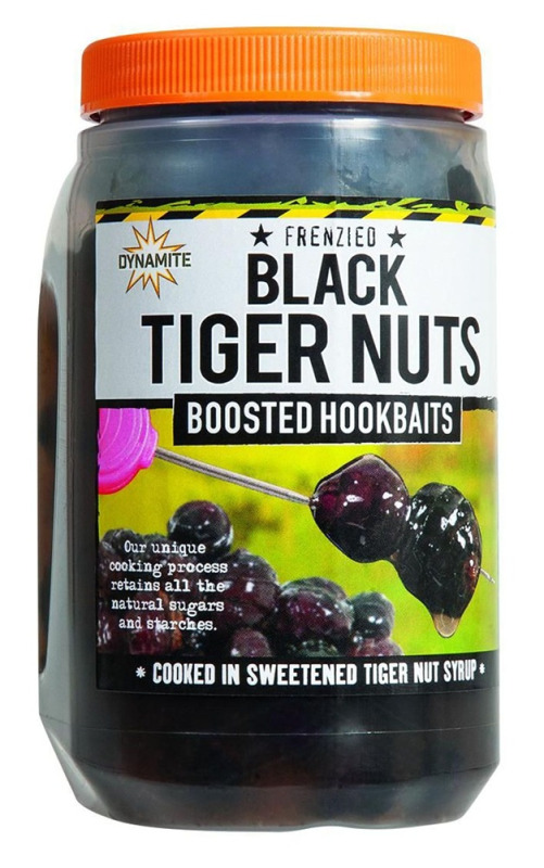 Dynamite baits tygří ořech frenzied black tiger nuts boosted hookbaits 500 ml