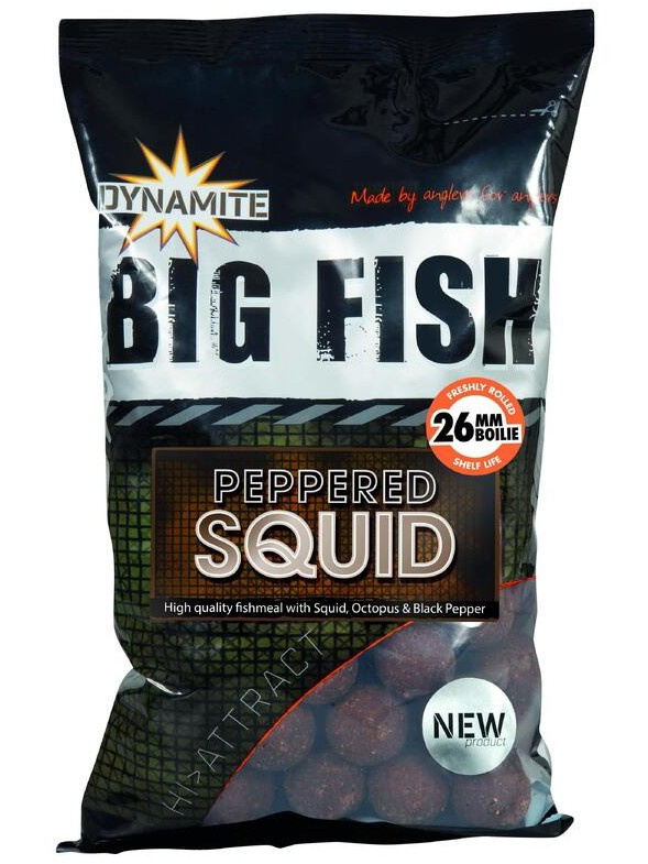 Dynamite baits boilies big fish peppered squid - 1 kg 26 mm