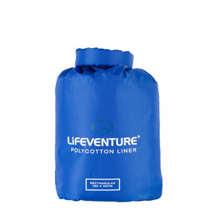 Lifeventure Cotton Sleeping Bag Liner blue rectangular