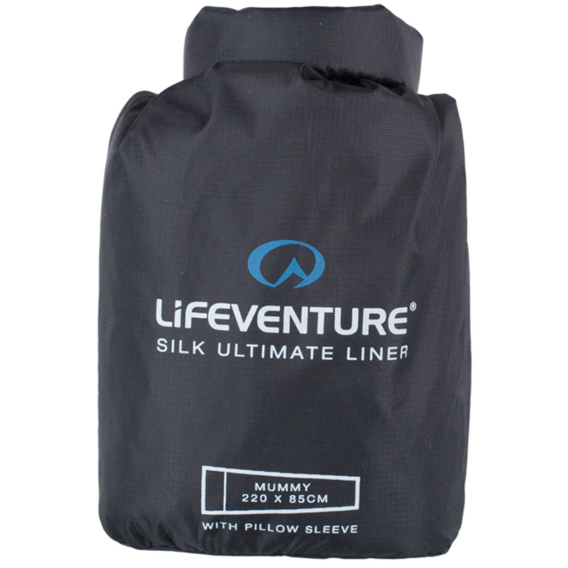 Lifeventure Silke Ultimate Vložka do spacáku, mumie, černá