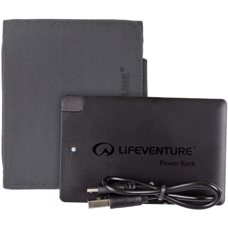 Lifeventure RFiD Charger Wallet s power bankou, unisex, černá