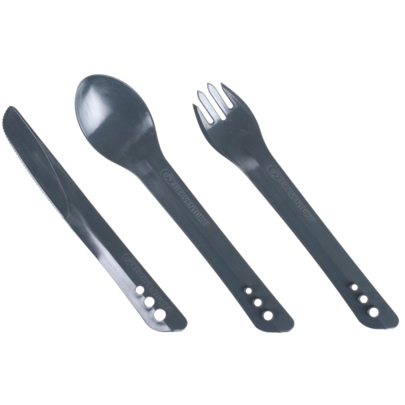 Lifeventure Ellipse Sada příborů, unisex, šedá
