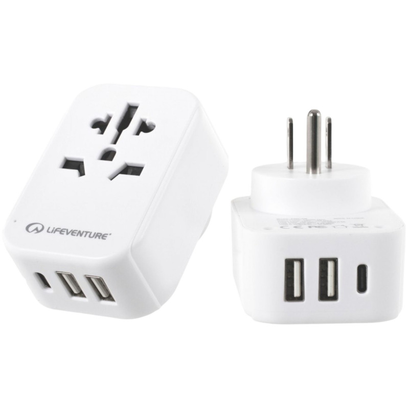 Lifeventure USA Cestovní Adaptér s USB + USB C