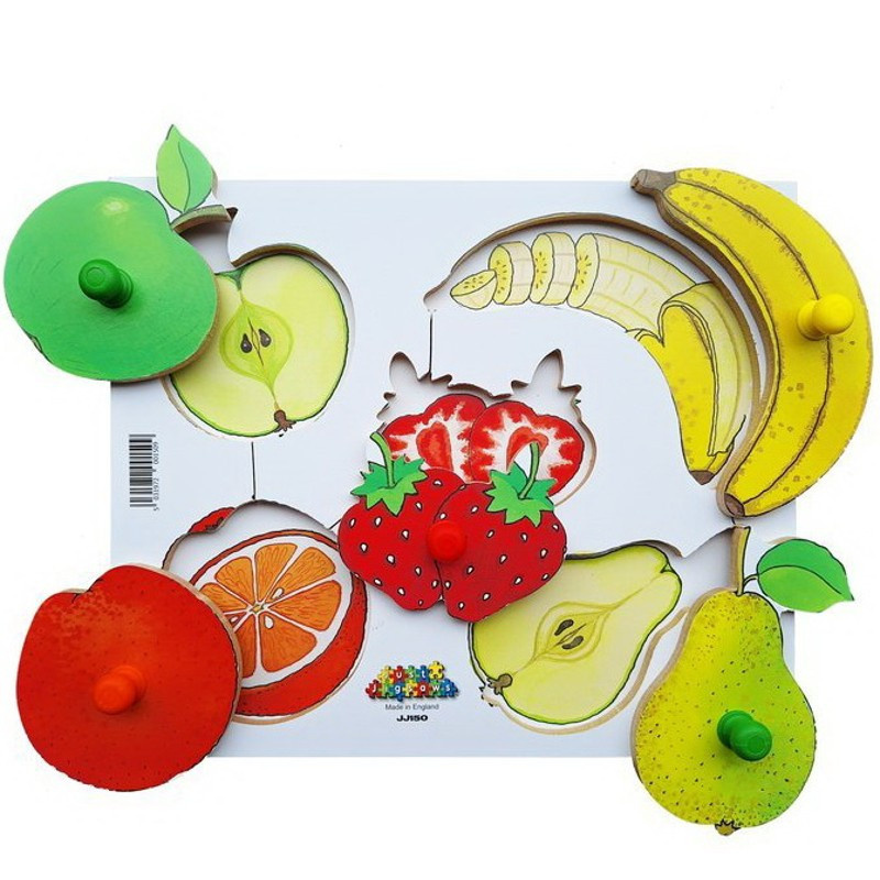 Just Jigsaws 150 Loupeme a krájíme plodiny 1 - dřevěné deskové puzzle 6 dílů
