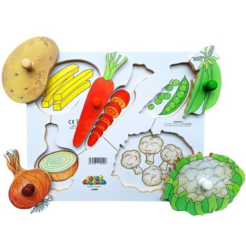 Just Jigsaws 151 Loupeme a krájíme plodiny 2 - dřevěné deskové puzzle 6 dílů