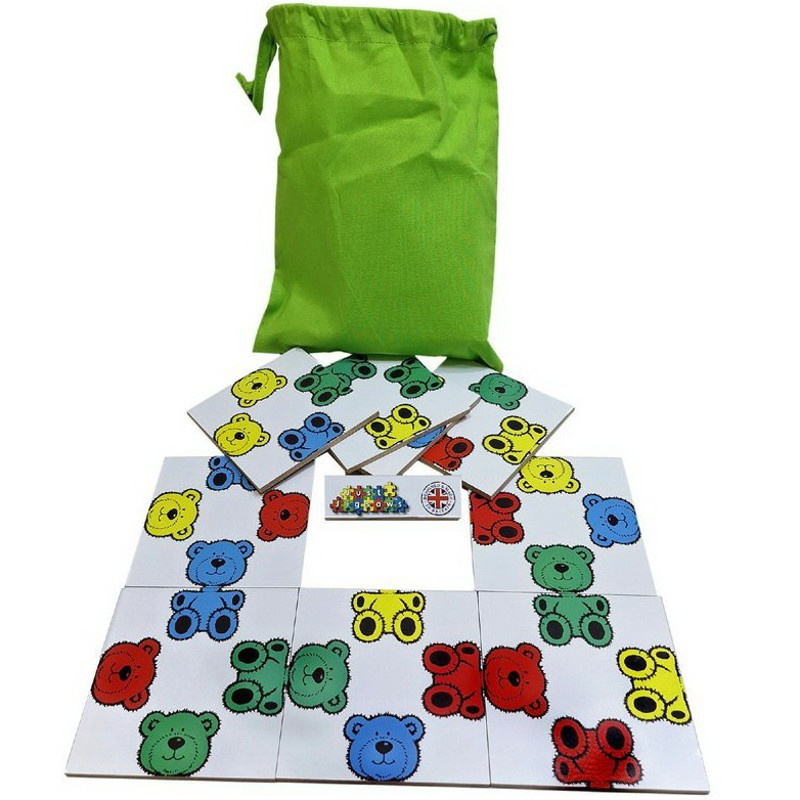 Just Jigsaws 782 Barevní medvídci - dřevěná logická hra 9 dílů