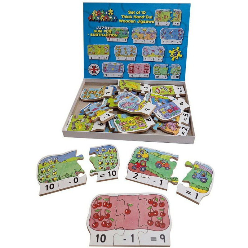 Just Jigsaws 791 Odčítání - dřevěné puzzle 30 dílů