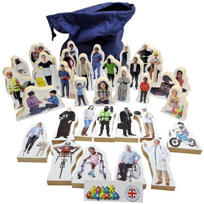 Just Jigsaws 831 Lidé kolem nás - dřevěné postavy 33 dílů