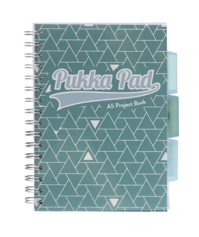 Pukka Pad projektový  blok Glee A5, papír 80g,100 listů, zelený, linkovaný